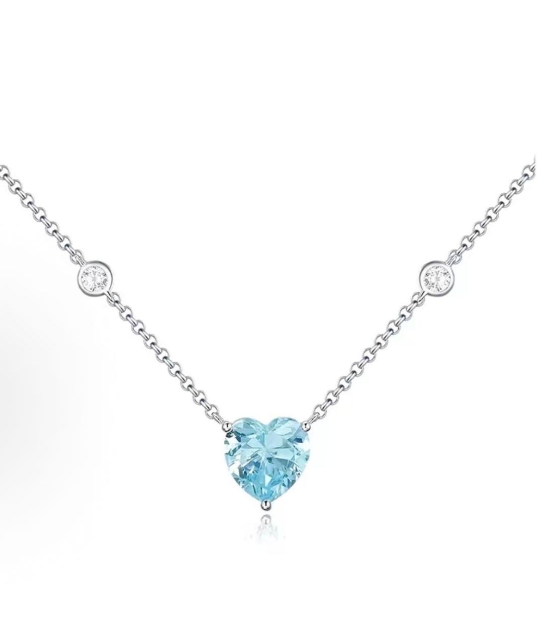 APM Monaco Голубая серебряная подвеска, фото 8