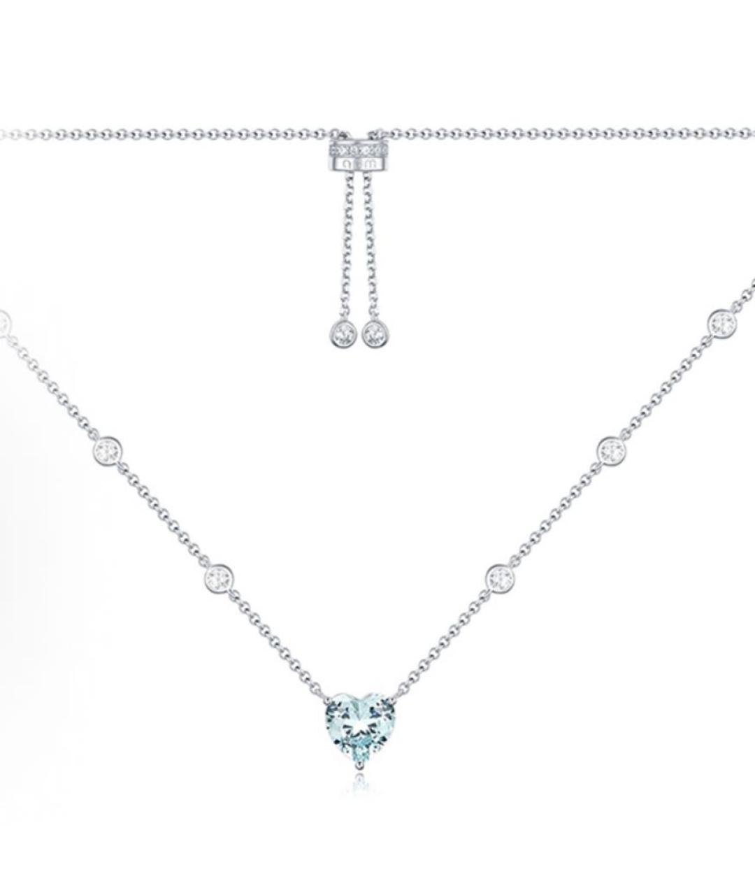 APM Monaco Голубая серебряная подвеска, фото 2