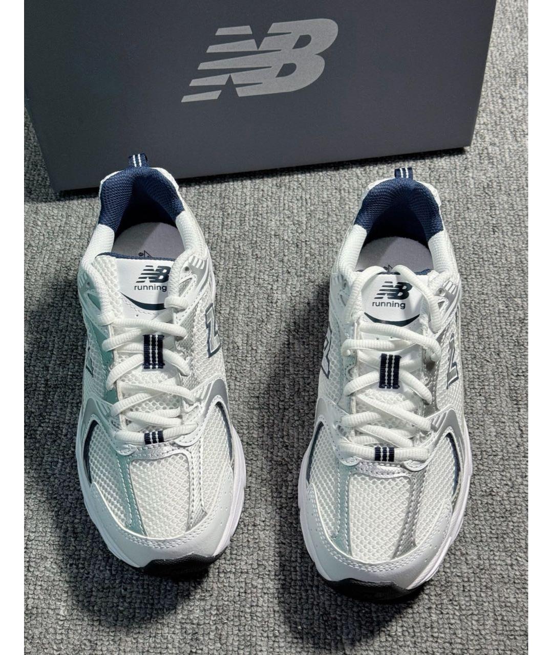 NEW BALANCE Белые текстильные низкие кроссовки / кеды, фото 5