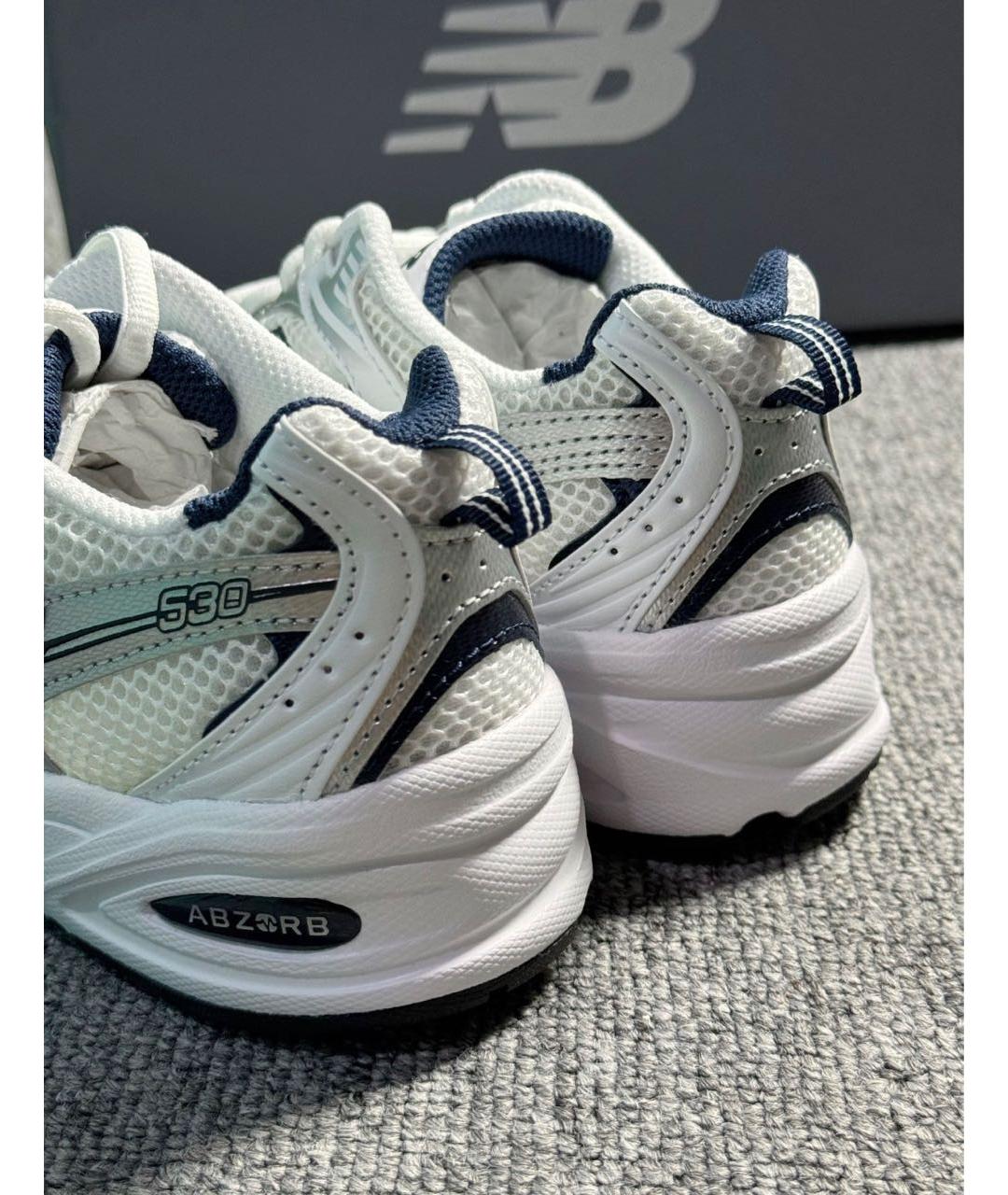 NEW BALANCE Белые текстильные низкие кроссовки / кеды, фото 6