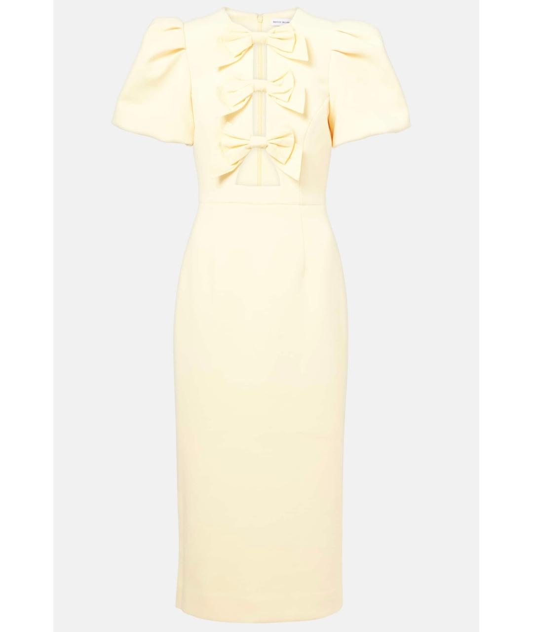 REBECCA VALLANCE Желтое полиэстеровое коктейльное платье, фото 5