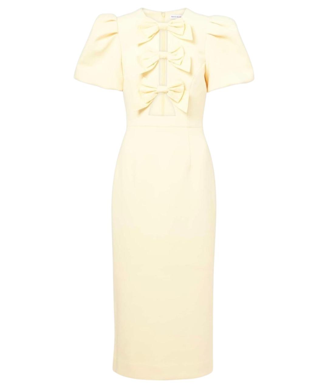 REBECCA VALLANCE Желтое полиэстеровое коктейльное платье, фото 1