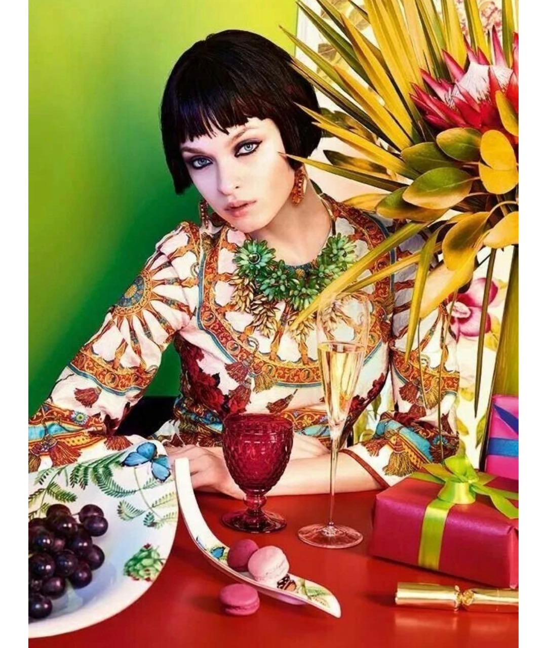 DOLCE&GABBANA Мульти вискозное платье, фото 3