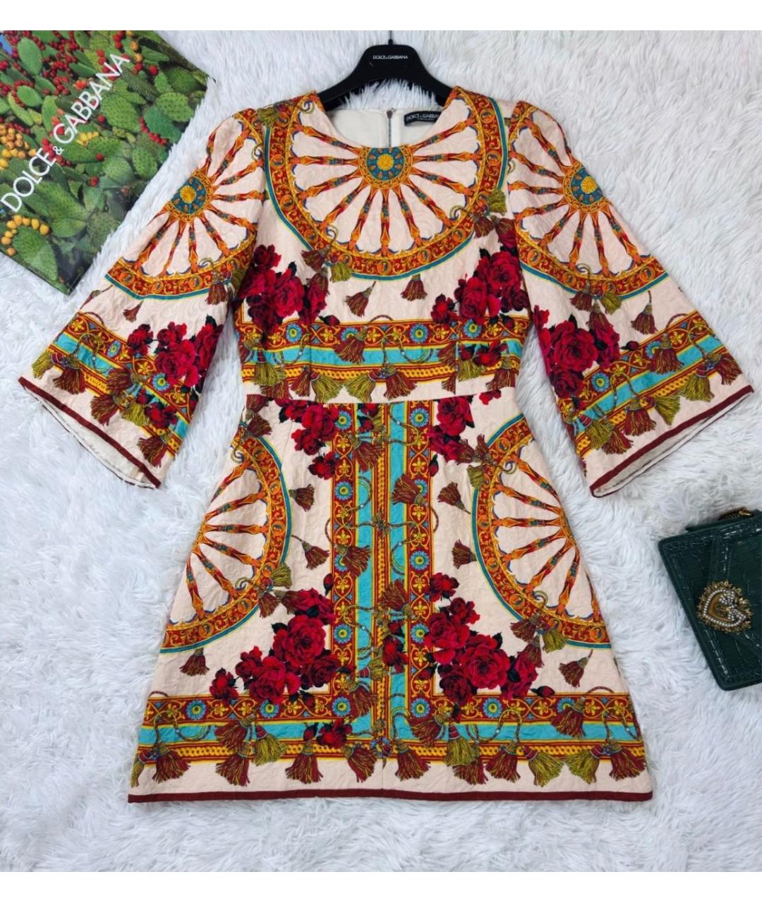 DOLCE&GABBANA Мульти вискозное платье, фото 9