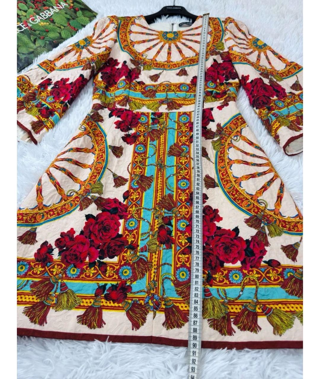 DOLCE&GABBANA Мульти вискозное платье, фото 4