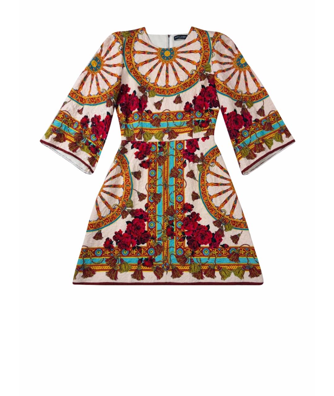 DOLCE&GABBANA Мульти вискозное платье, фото 1