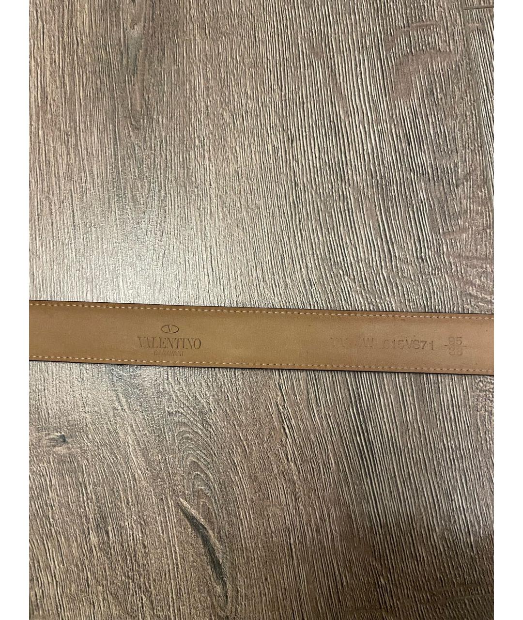 VALENTINO Бордовый ремень из лакированной кожи, фото 3