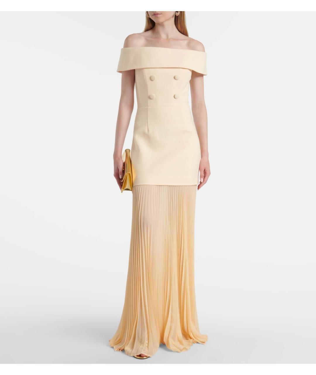 REBECCA VALLANCE Желтое полиэстеровое вечернее платье, фото 2