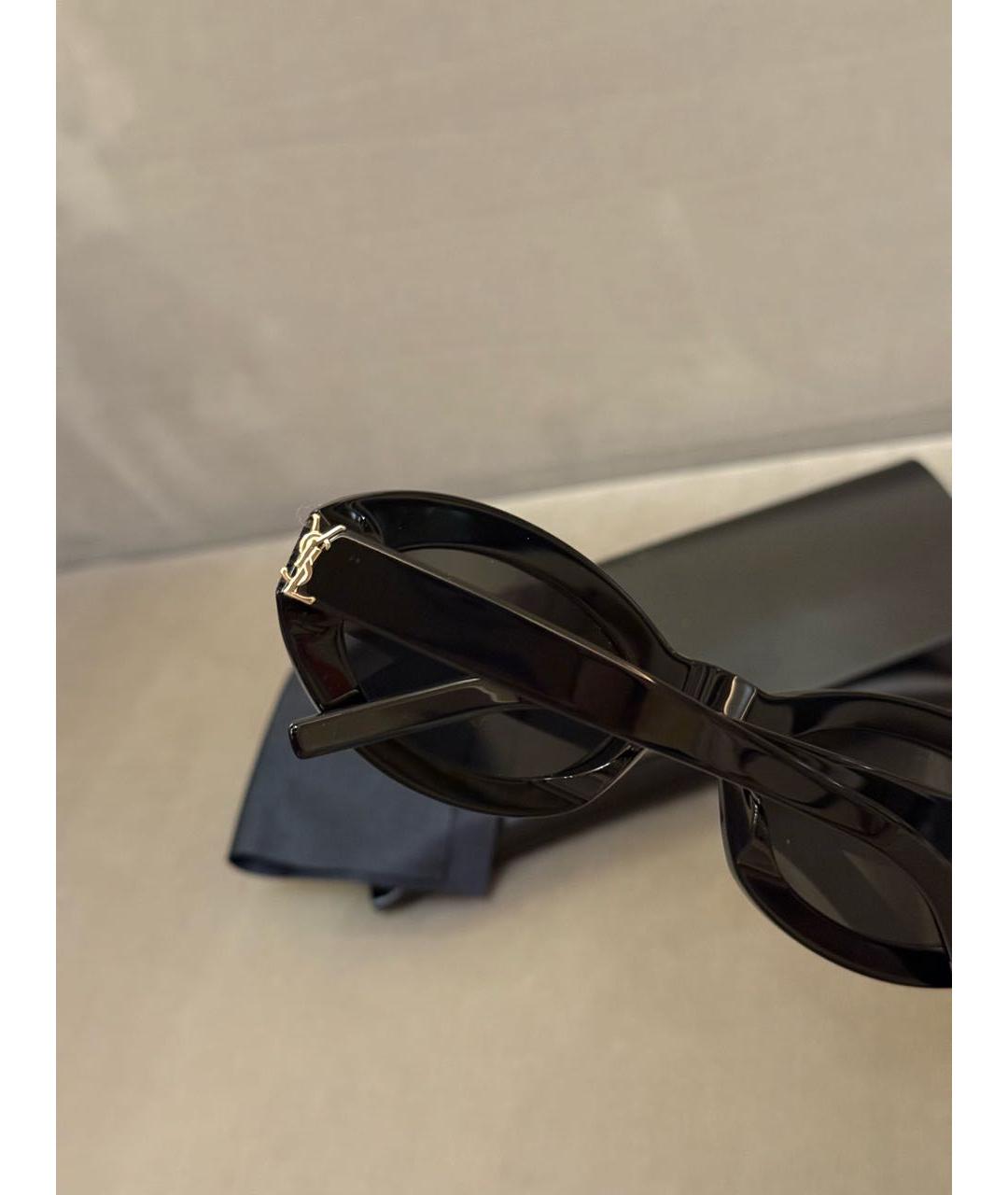 SAINT LAURENT Черные пластиковые солнцезащитные очки, фото 3