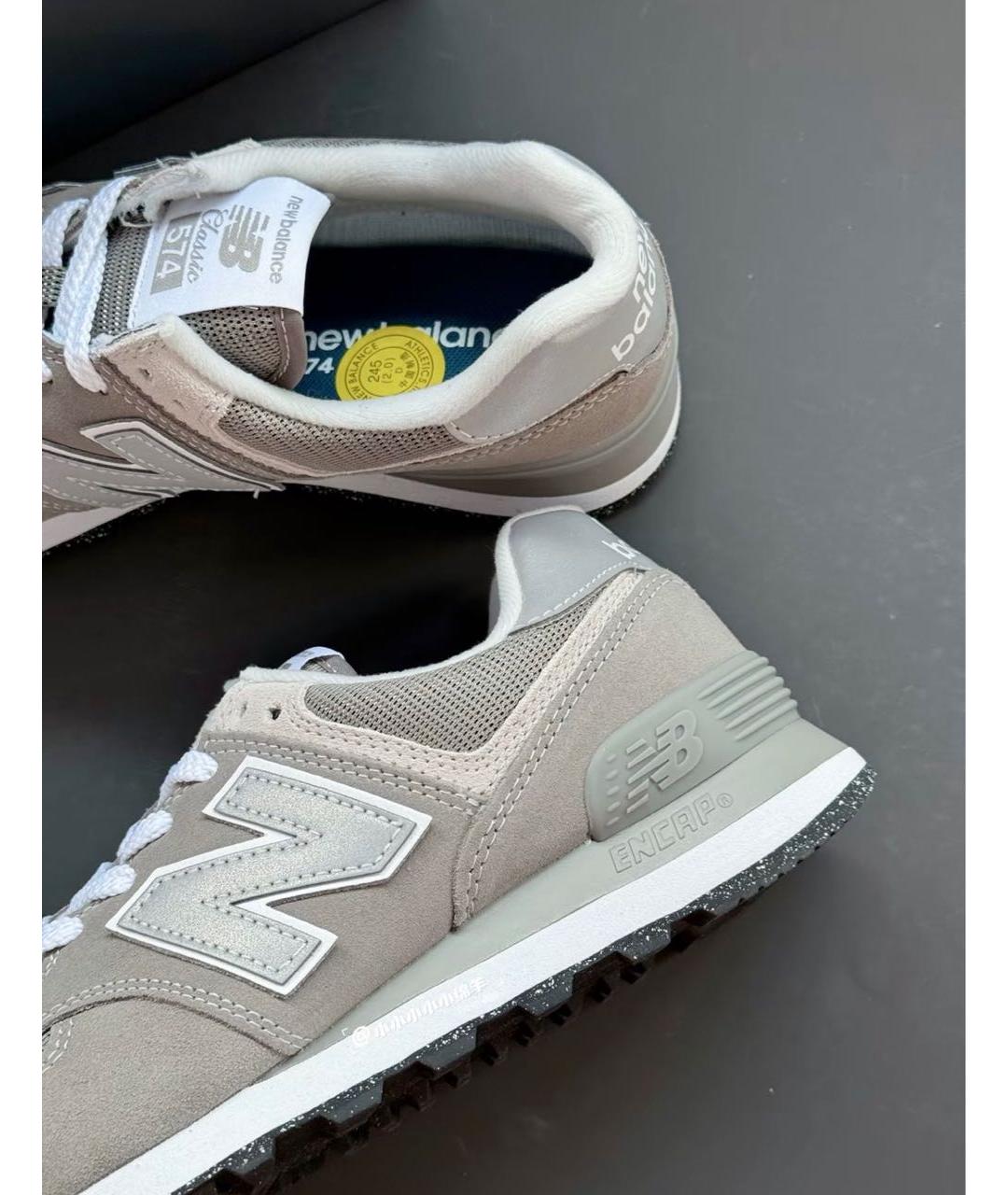 NEW BALANCE Коричневые замшевые кроссовки, фото 6