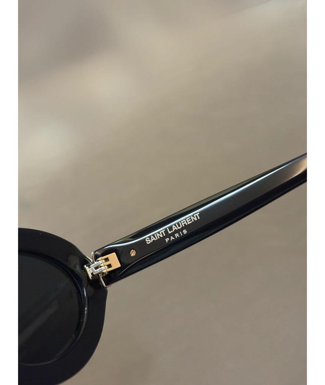 SAINT LAURENT Черные пластиковые солнцезащитные очки, фото 5