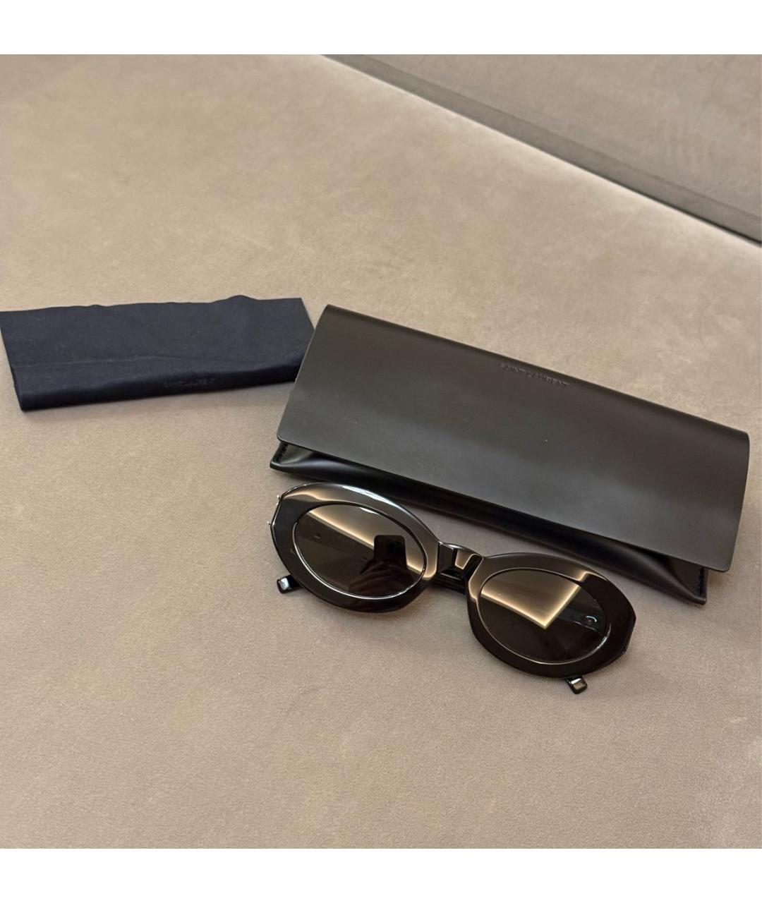 SAINT LAURENT Черные пластиковые солнцезащитные очки, фото 2