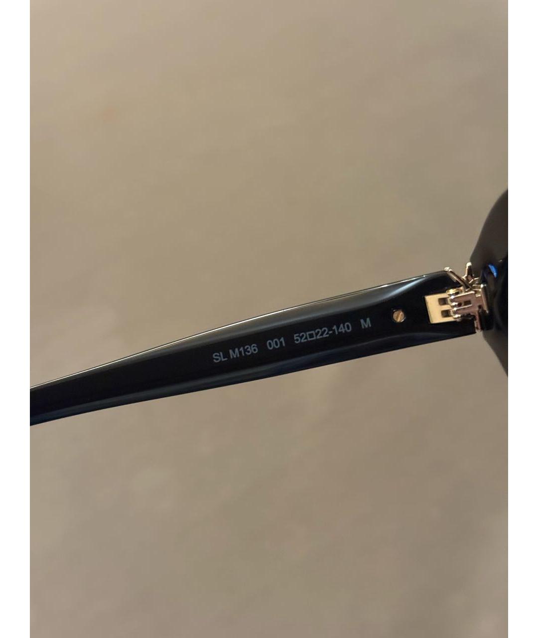 SAINT LAURENT Черные пластиковые солнцезащитные очки, фото 6