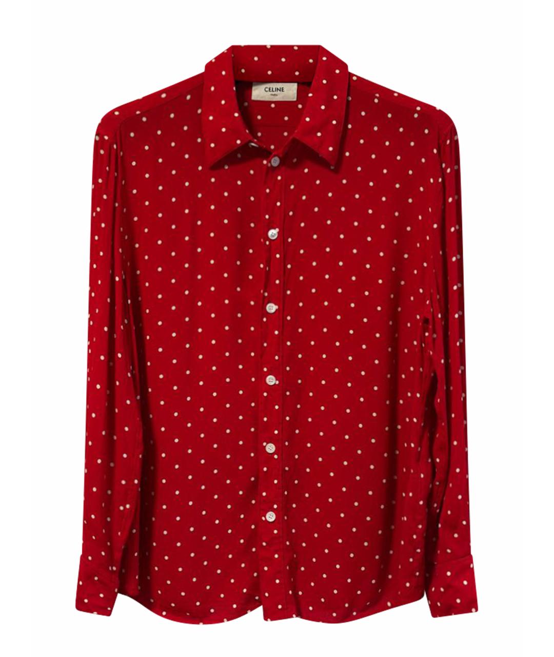 CELINE Красная вискозная рубашка, фото 1