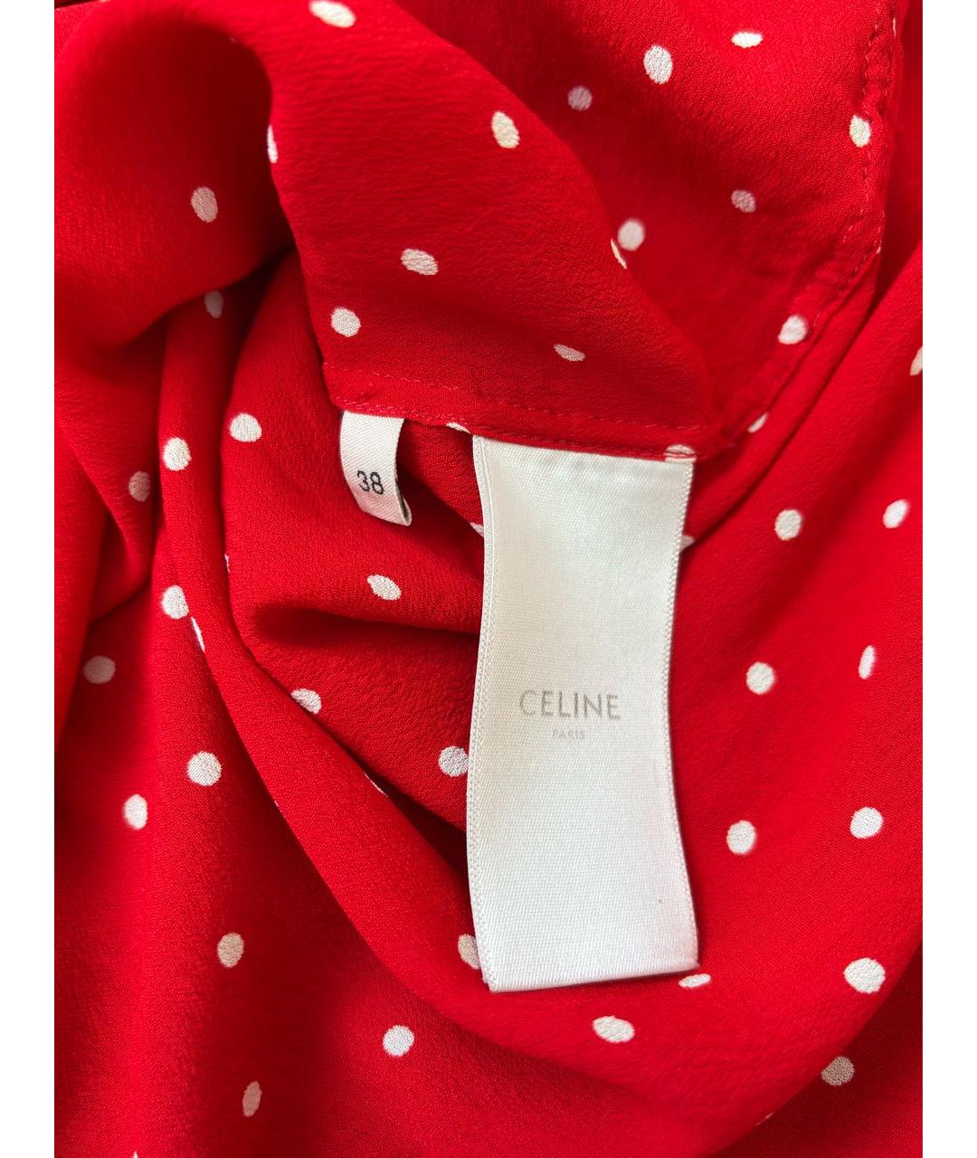 CELINE Красная вискозная рубашка, фото 7