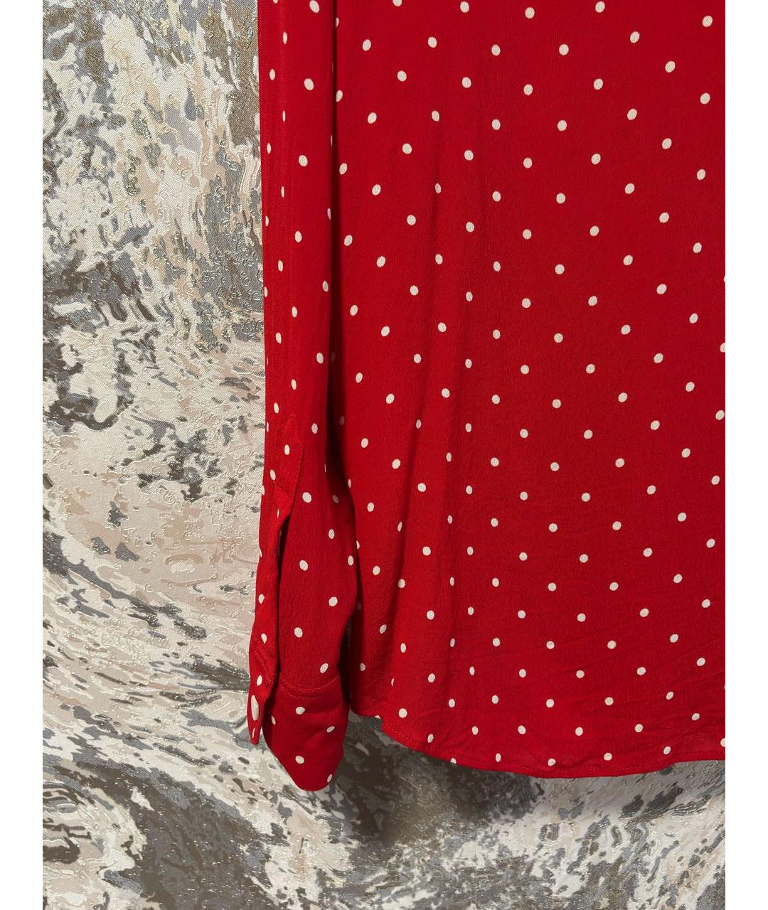 CELINE Красная вискозная рубашка, фото 5