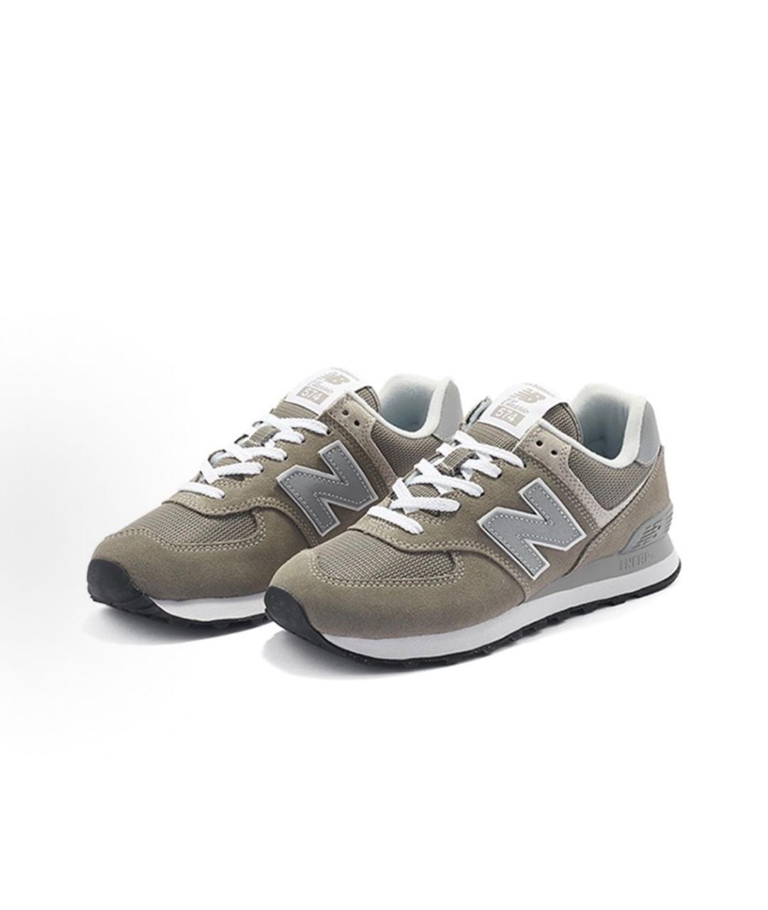 NEW BALANCE Коричневые замшевые низкие кроссовки / кеды, фото 2