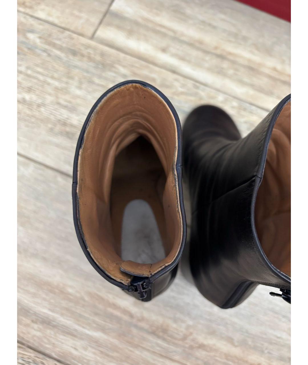 MAISON MARGIELA Черные кожаные ботильоны, фото 4
