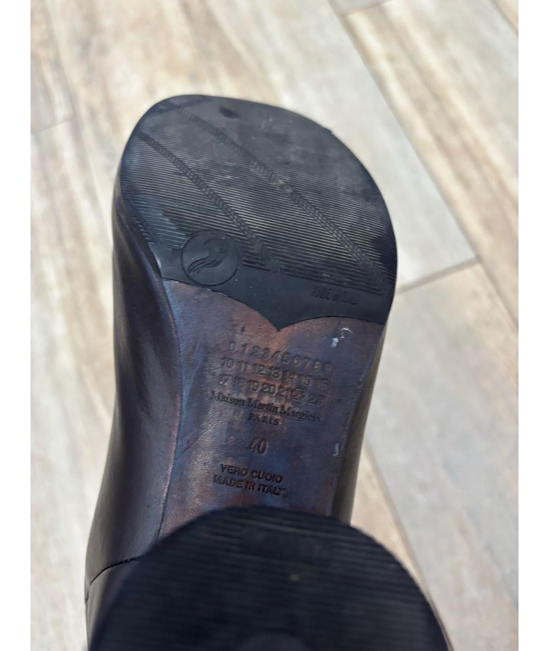 MAISON MARGIELA Черные кожаные ботильоны, фото 5