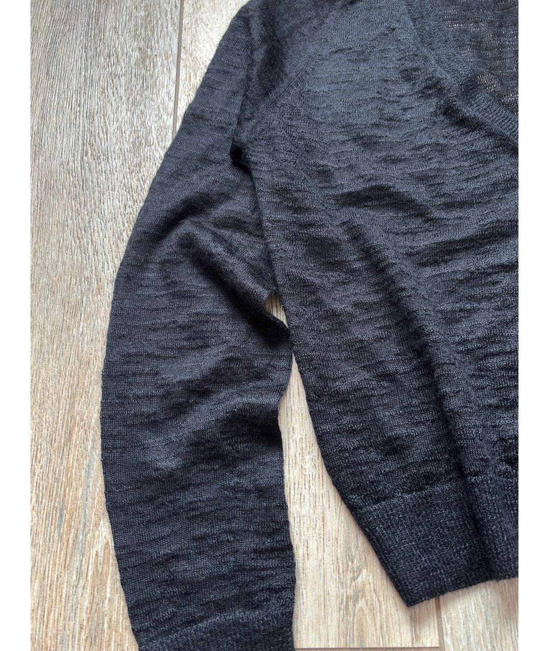 SAINT LAURENT Антрацитовый шерстяной джемпер / свитер, фото 3