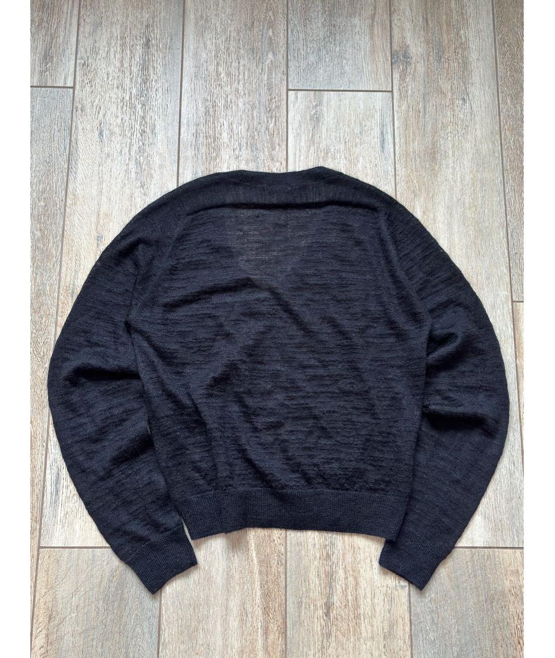 SAINT LAURENT Антрацитовый шерстяной джемпер / свитер, фото 5