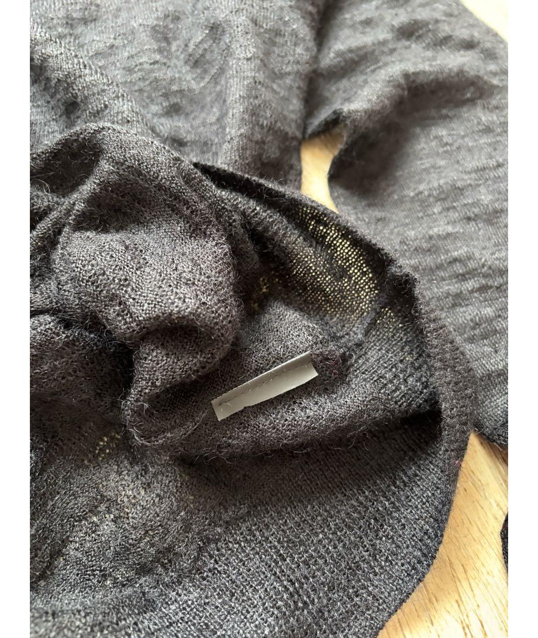 SAINT LAURENT Антрацитовый шерстяной джемпер / свитер, фото 6