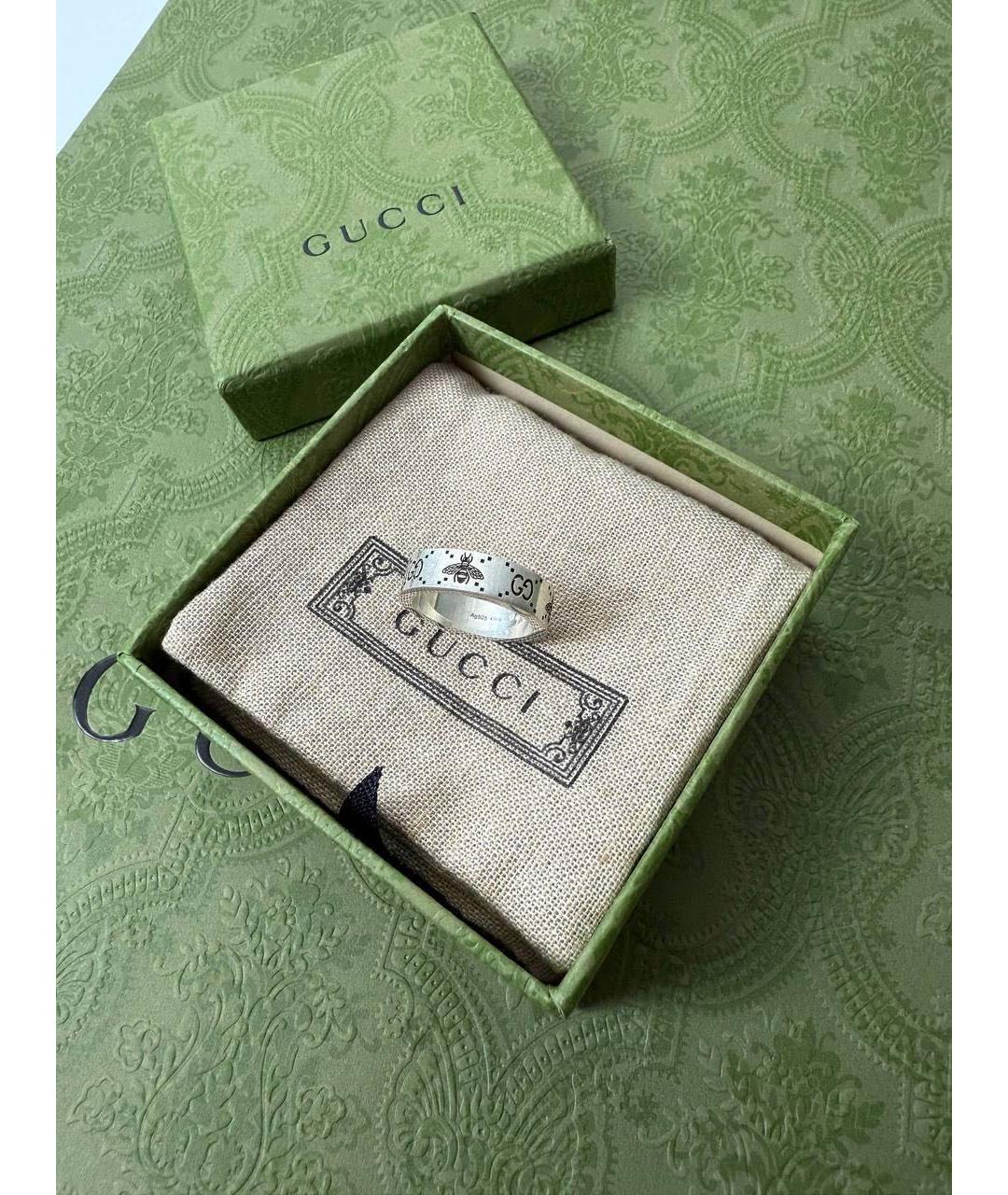 GUCCI Серебряное серебряное кольцо, фото 4