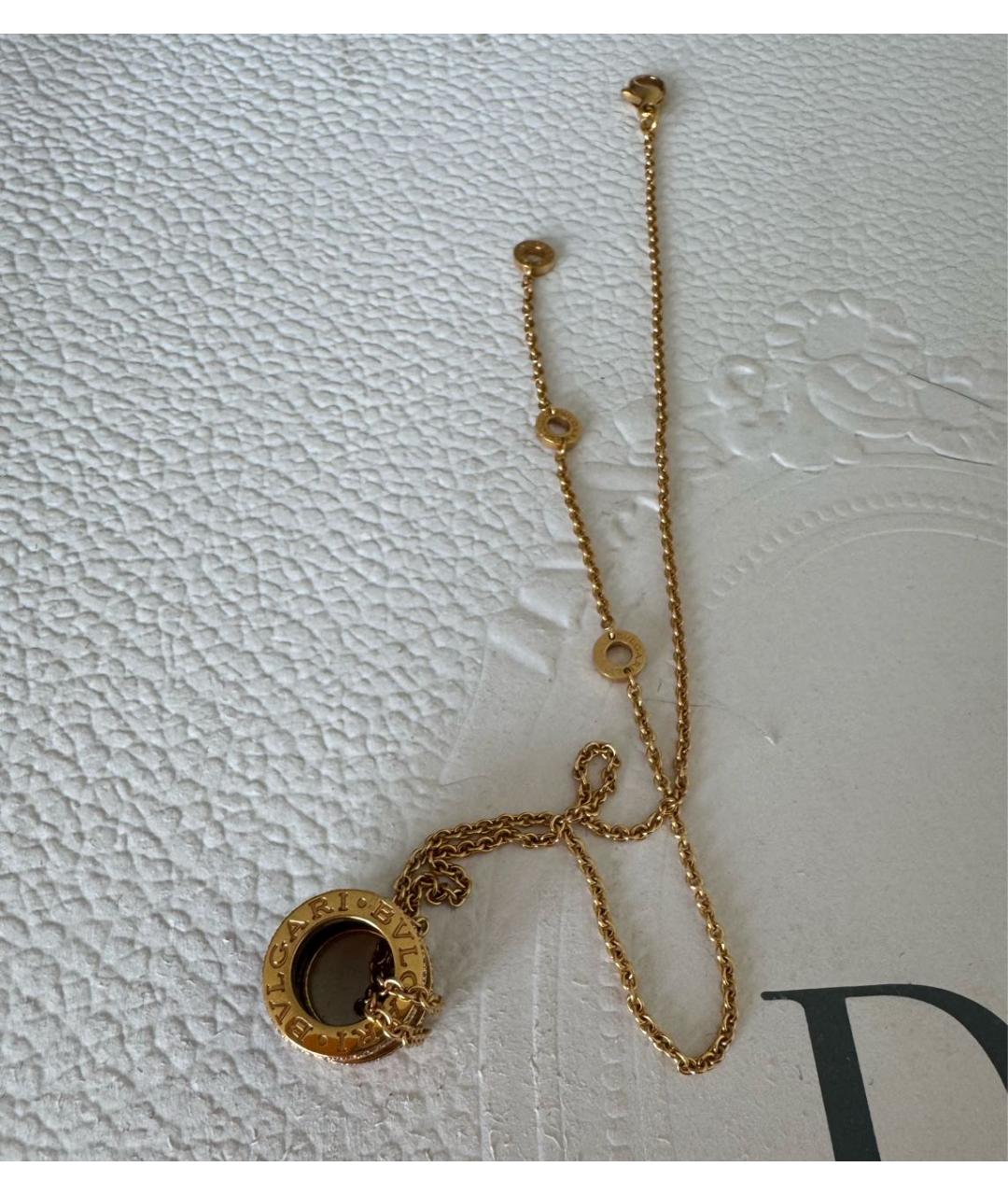 BVLGARI Черная подвеска из розового золота, фото 4