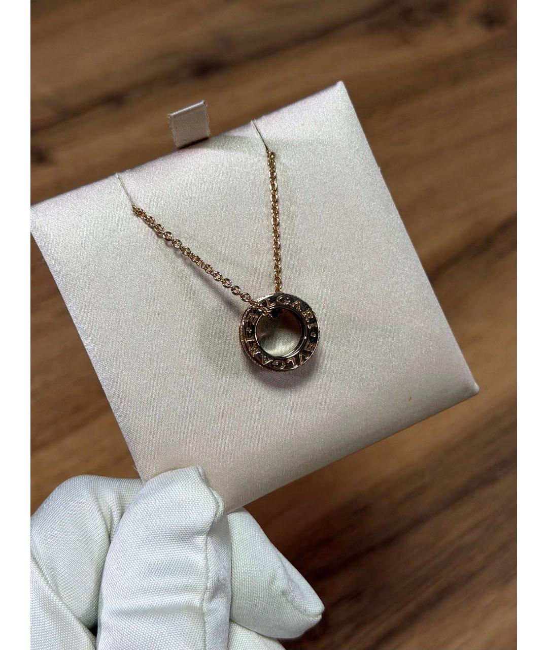 BVLGARI Черная подвеска из розового золота, фото 2