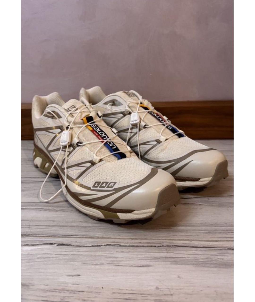 SALOMON Бежевые текстильные низкие кроссовки / кеды, фото 2