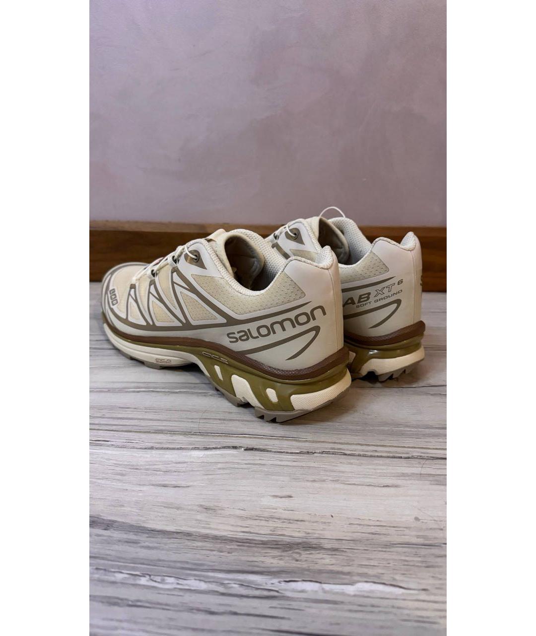 SALOMON Бежевые текстильные низкие кроссовки / кеды, фото 8