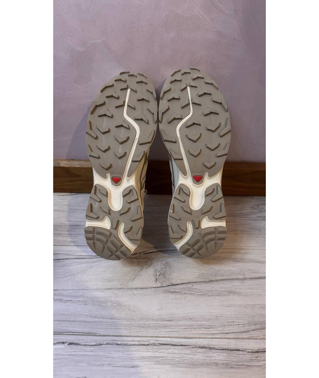 SALOMON Бежевые текстильные низкие кроссовки / кеды, фото 6