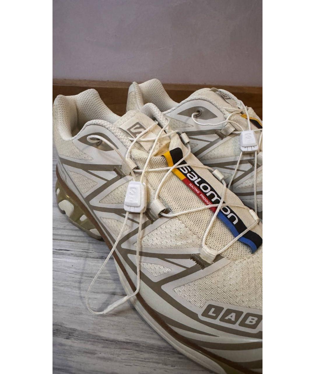 SALOMON Бежевые текстильные низкие кроссовки / кеды, фото 5