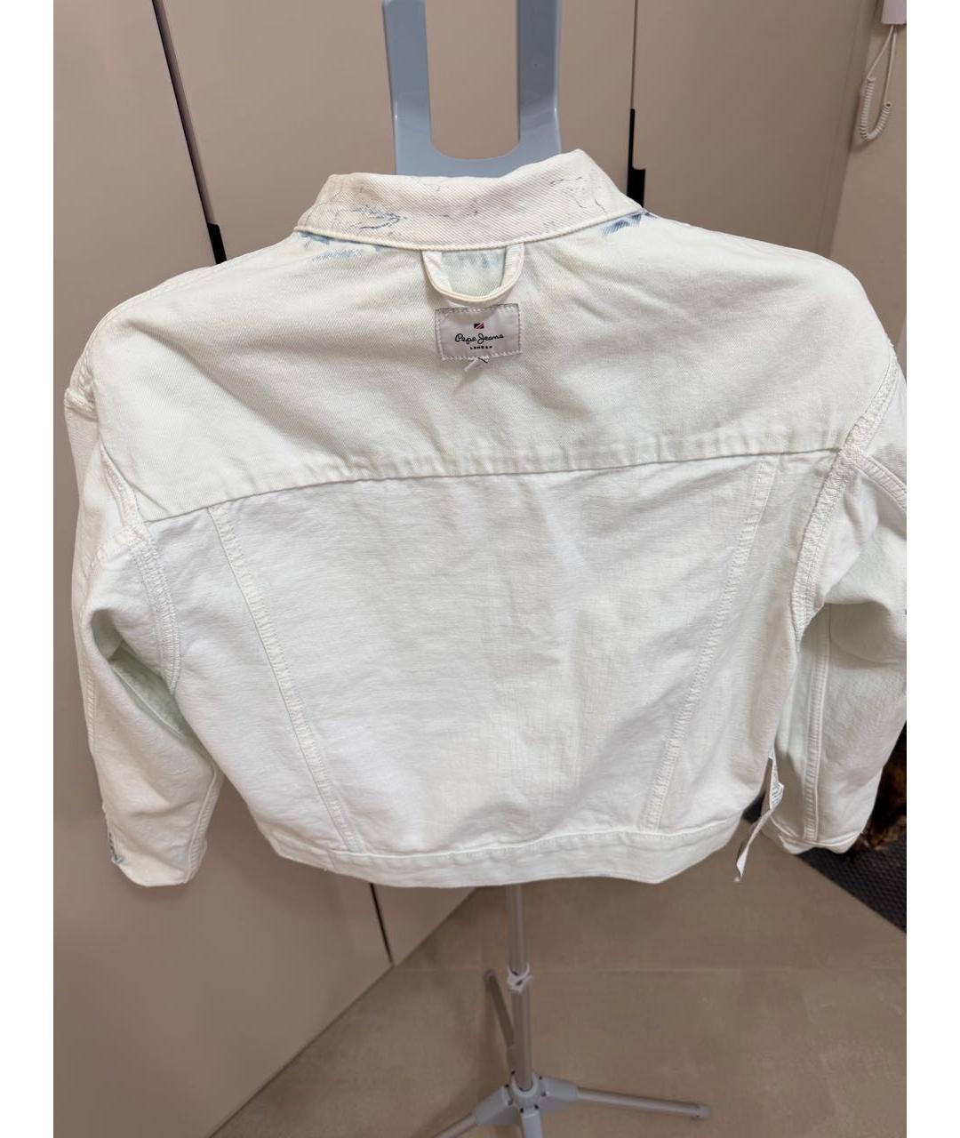 PATRIZIA PEPE Белая хлопковая куртка, фото 3