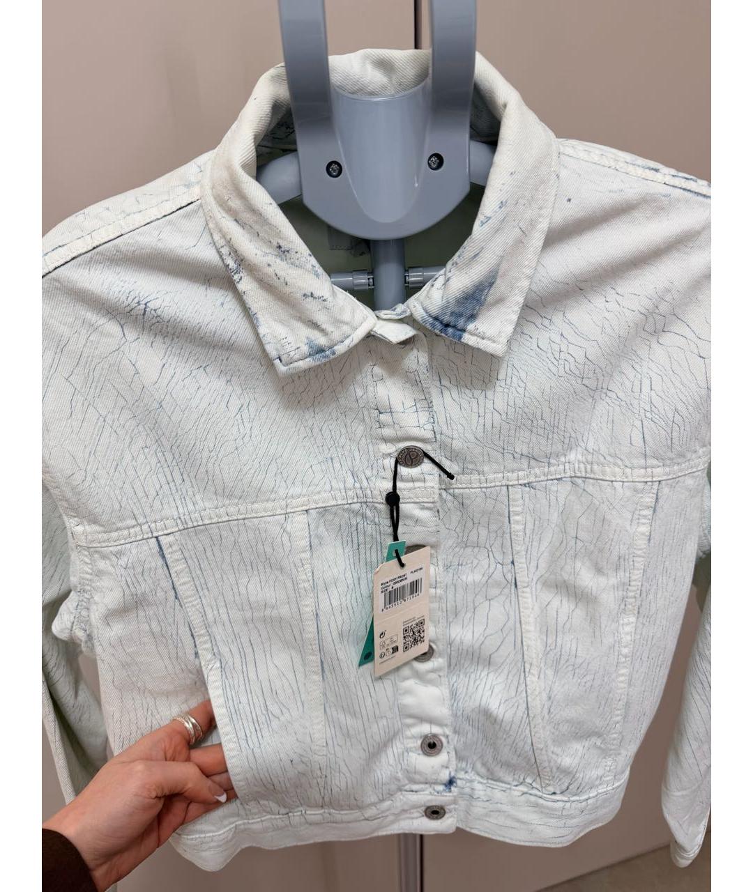 PATRIZIA PEPE Белая хлопковая куртка, фото 4