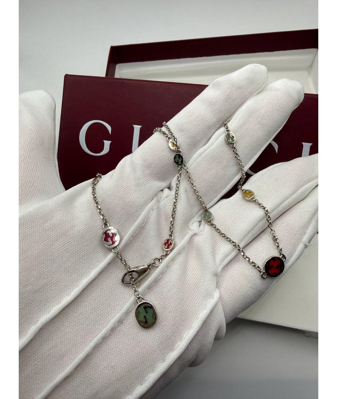 GUCCI Серебряное серебряное колье, фото 3