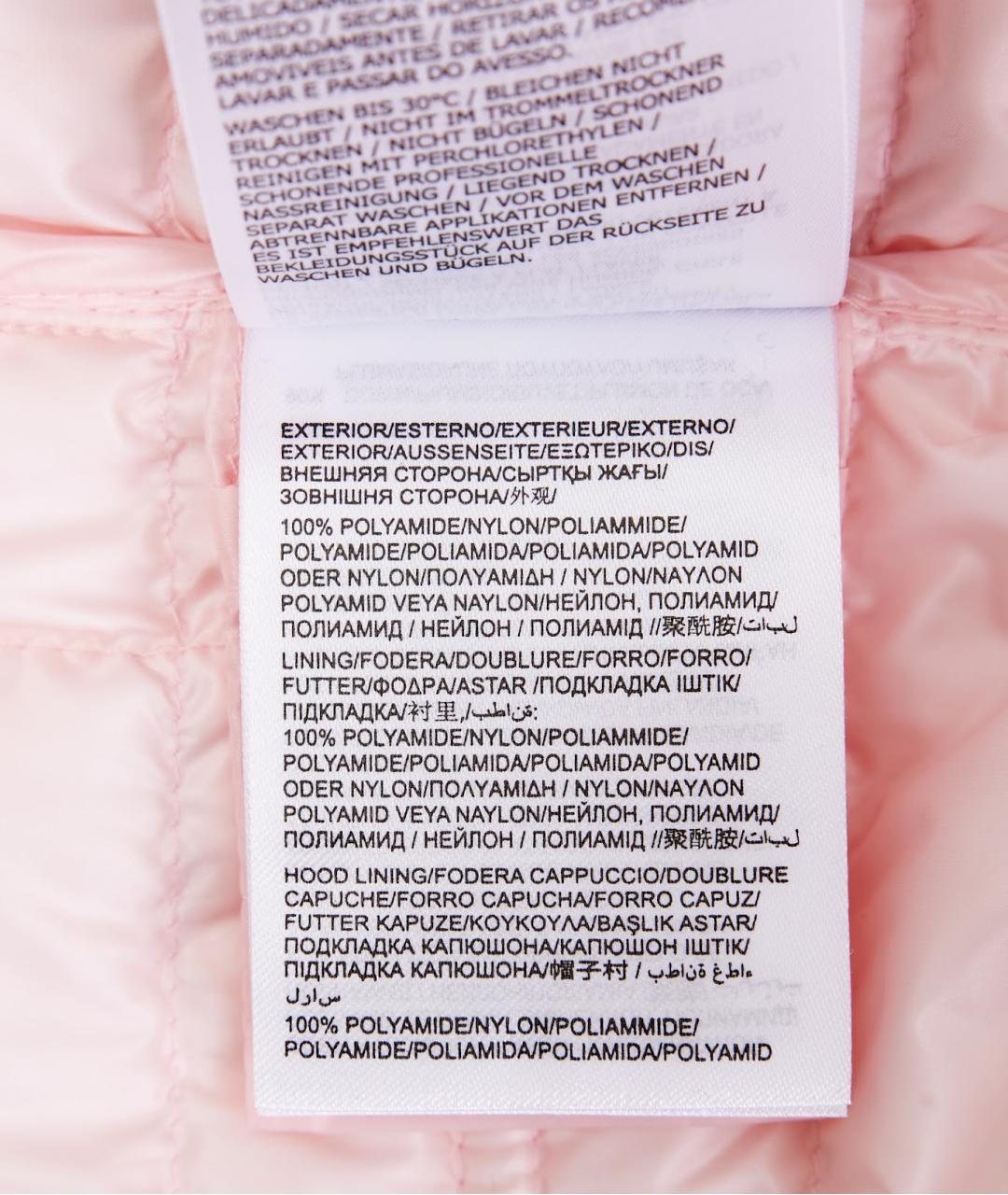 MONCLER Розовый полиамидовый пуховик, фото 5