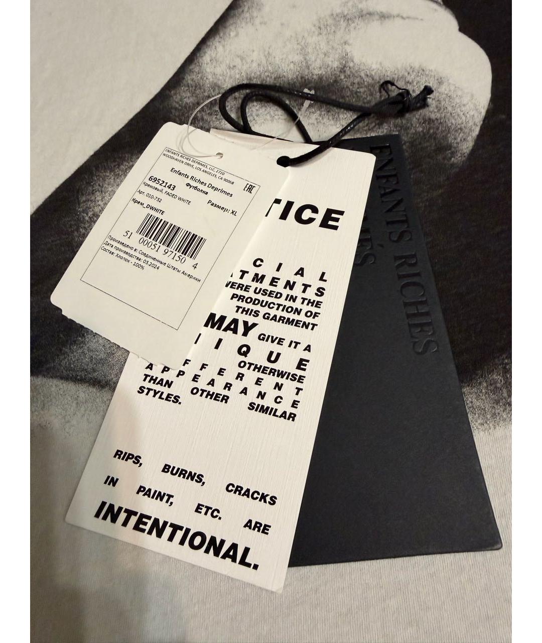 Enfants Riches Déprimés Белая хлопковая футболка, фото 7