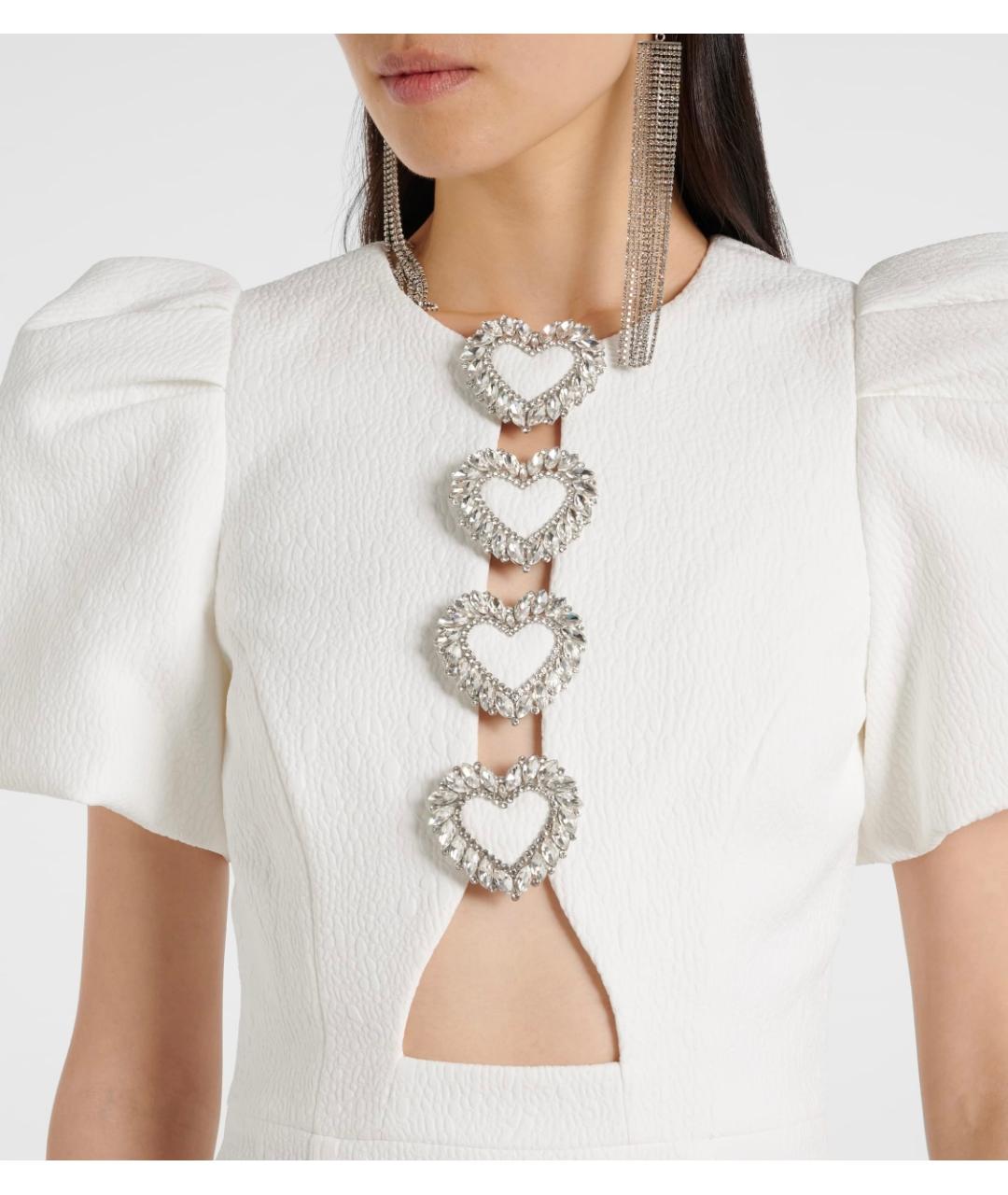 REBECCA VALLANCE Белое полиэстеровое коктейльное платье, фото 4