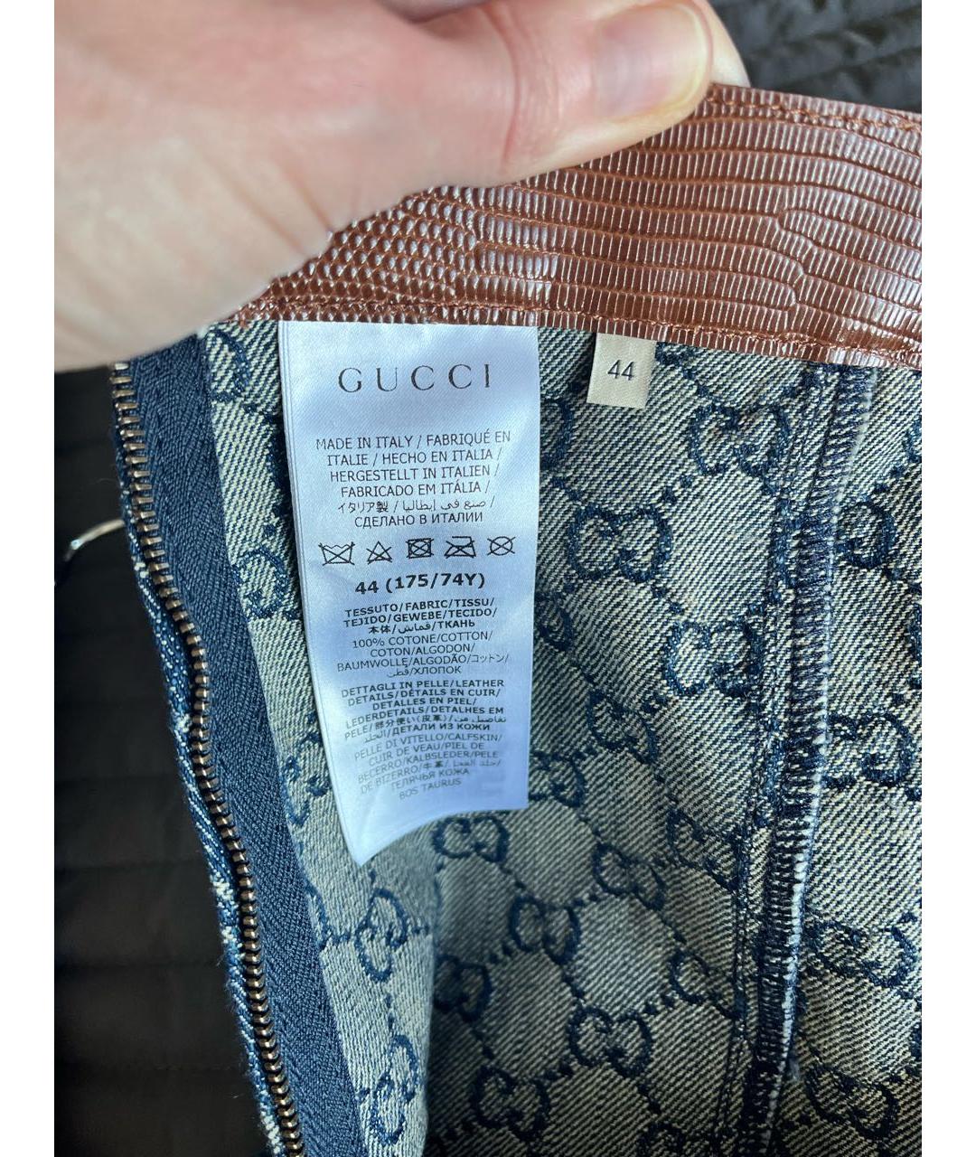 GUCCI Деним юбка миди, фото 2