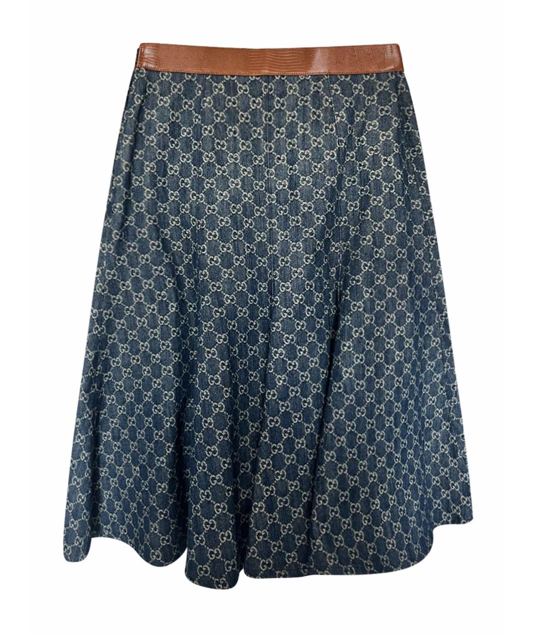 GUCCI Деним юбка миди, фото 1