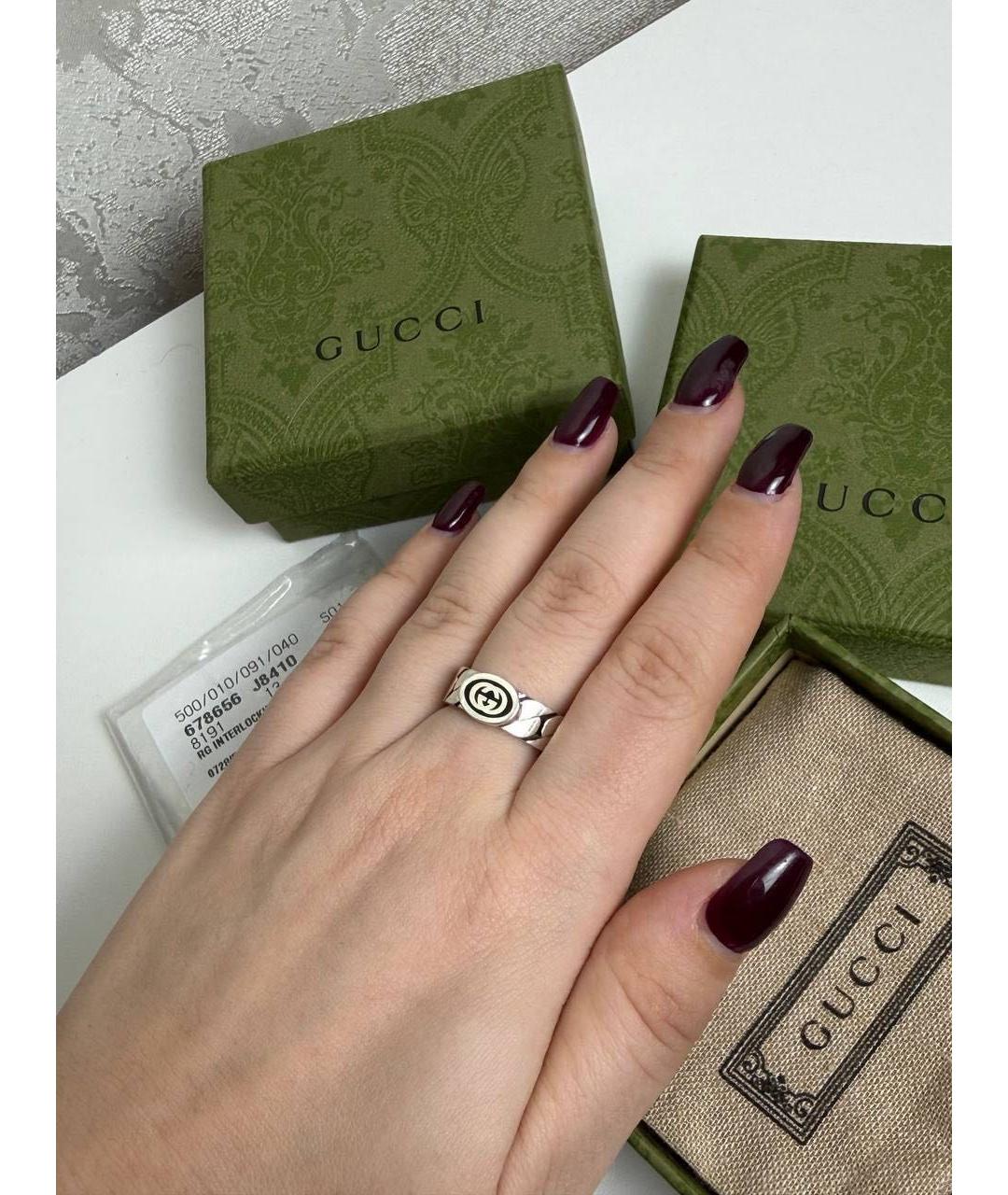 GUCCI Серебряное серебряное кольцо, фото 6