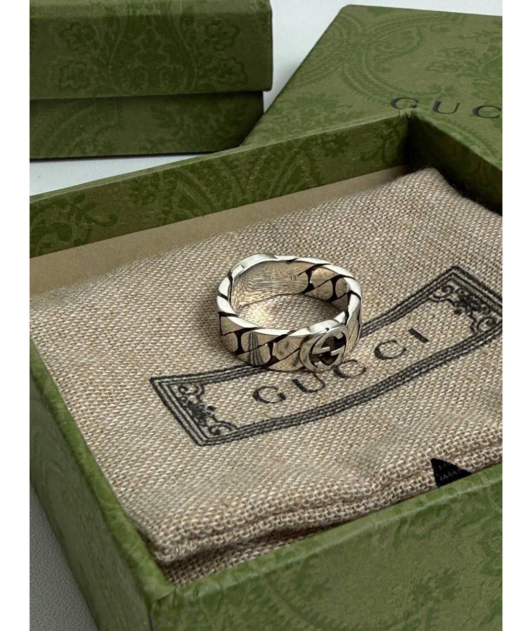 GUCCI Серебряное серебряное кольцо, фото 2