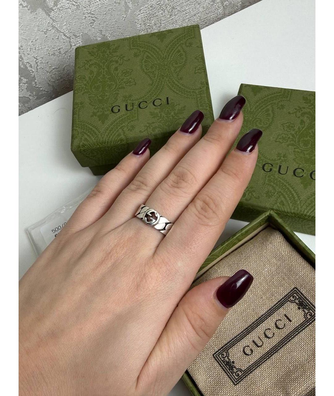 GUCCI Серебряное серебряное кольцо, фото 5