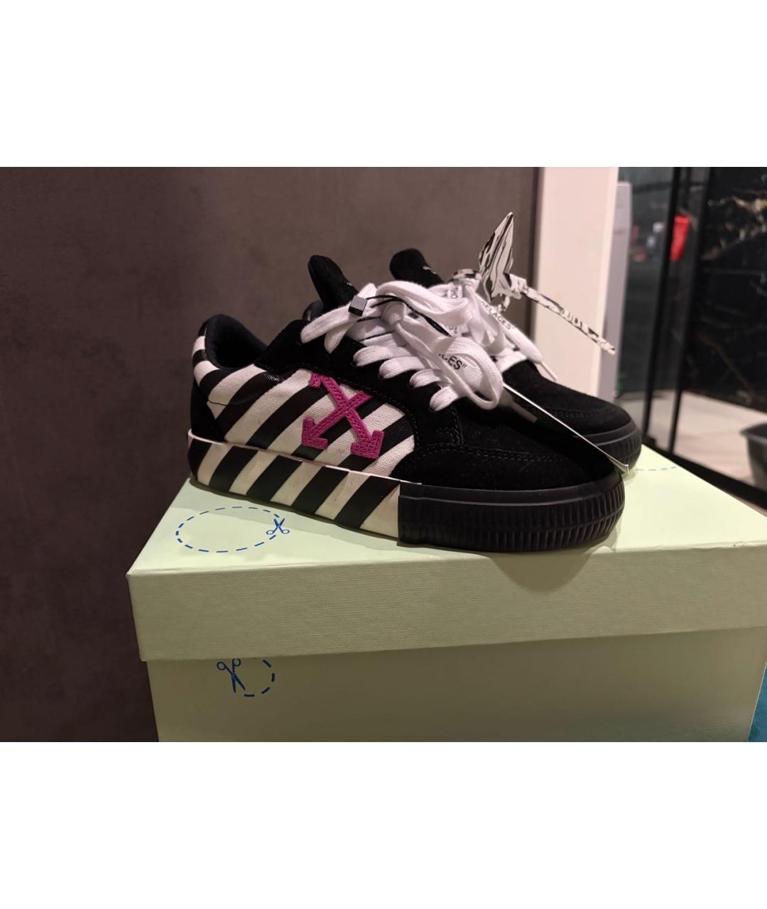 OFF-WHITE Черные замшевые кеды, фото 7