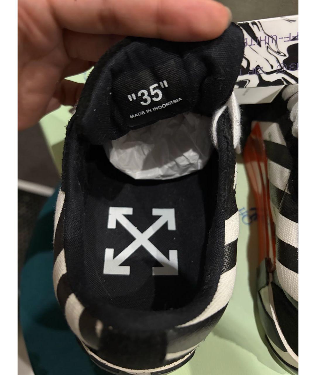 OFF-WHITE Черные замшевые кеды, фото 4