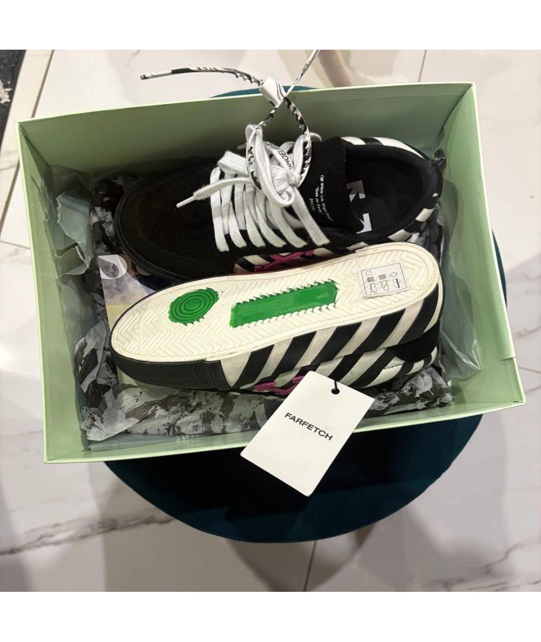 OFF-WHITE Черные замшевые кеды, фото 6