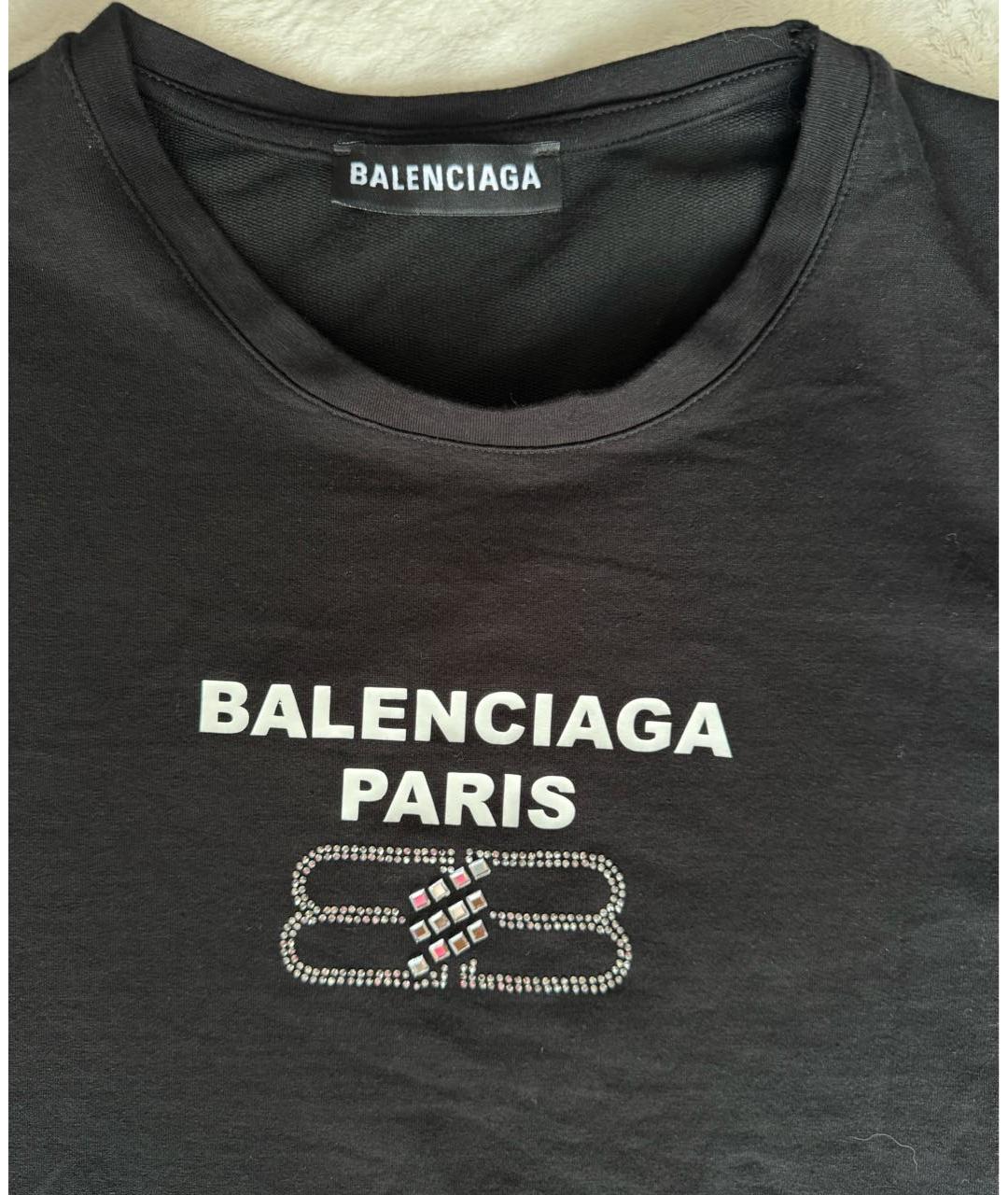 BALENCIAGA Черное хлопковое платье, фото 2