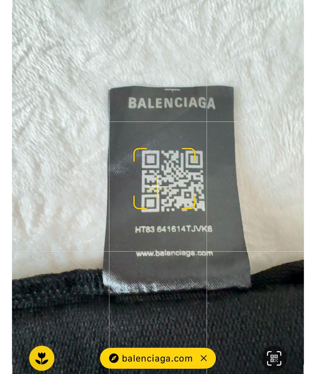 BALENCIAGA Черное хлопковое платье, фото 6