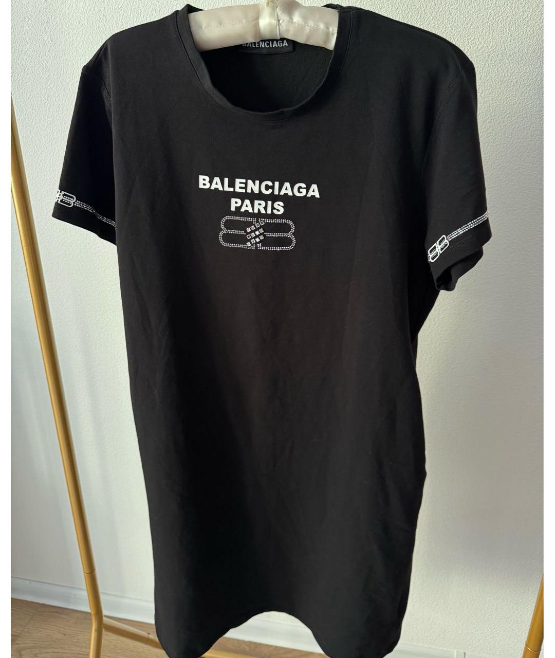 BALENCIAGA Черное хлопковое платье, фото 7